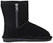BEARPAW Baby Emma Zipper Mid Calf Boot, Black, 12 M US Toddler