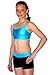 TumbleWear Big Girl's Aqua/Black Hipster Shorts 10-12