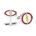 Blue Heron DC Comics Flash Logo Super Hero Groomsman Wedding Gift Men's Boys Cufflinks with Gift Box