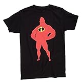 Disney The Incredibles Incredible Shadow Mens Black T-Shirt