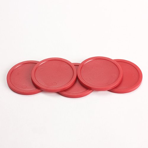 Pack of 5 Red 2-inch Mini Air Hockey Table Pucks - Thumbnail 5