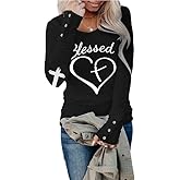 Christian Tshirts for Women Religious Inspirational Shirts Church Pray Outfits Bible Verses Top