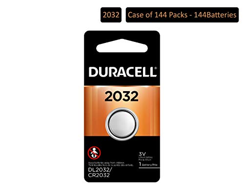 Duracell - 2032 3V Lithium Coin Battery - Long Lasting Battery (Pack of 144) (Best Long Lasting Car Battery)