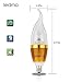 E12 LED Bulbs, LED Candelabra Light Bulbs 40 Watt Equivalent, 300lm, Warm White 3000K LED Chandelier Bulbs, Decorative Candle Base E12 Non-Dimmable LED Lamp, 6 Pack