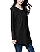 Messic Women's 3/4 Cuffed Sleeve Shirt Casual V Neck Pleated Flowy Henley Tunic Tops (43#Black, XX-Large)