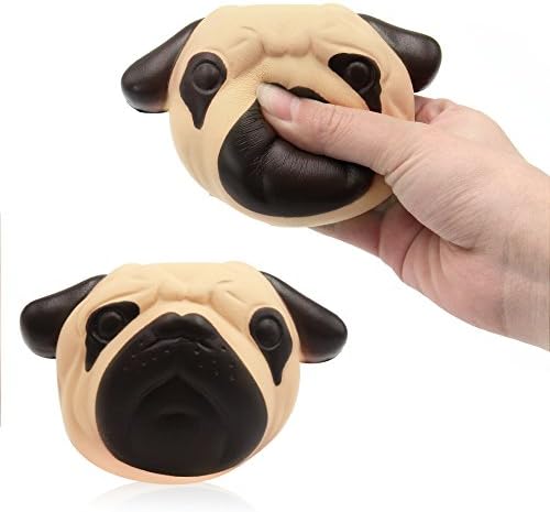 Holybo New Jumbo Squishies Toys Slowly Rising Decompression Kawaii Squeeze Toy Stress Relief, Starry Poop Emoji, Nice Gift For Kids and Adults (D-Dog)