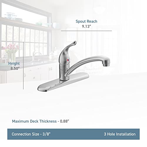 Moen Chateau Chrome OneHandle Low Arc Kitchen Faucet, 7425 Pricepulse