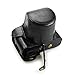 kinokoo PU Leather Cover Bag for fuji X-T100 Camera and 15-45mm Lens, Prective Case with Shoulder Strap-black