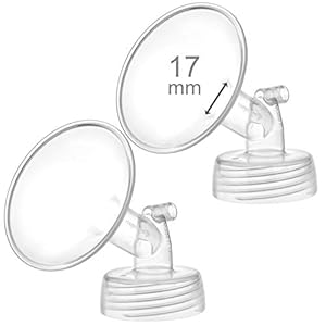 2X 17 mm Maymom Wide Neck Pump Parts Compatible with Spectra S1/S2 Pumps; Incl Wide Mouth Flanges; Not Original Spectra…