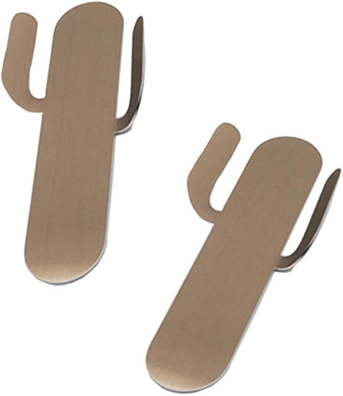 Lindo Ganchos Adhesivos, Morbuy 2 Piezas Cactus Inoxidable ...