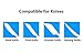 JL Future Knife Sharpener for Steel Ceramic Knives 3 Stage Stainless Steel Knife Sharpening System(Blue)