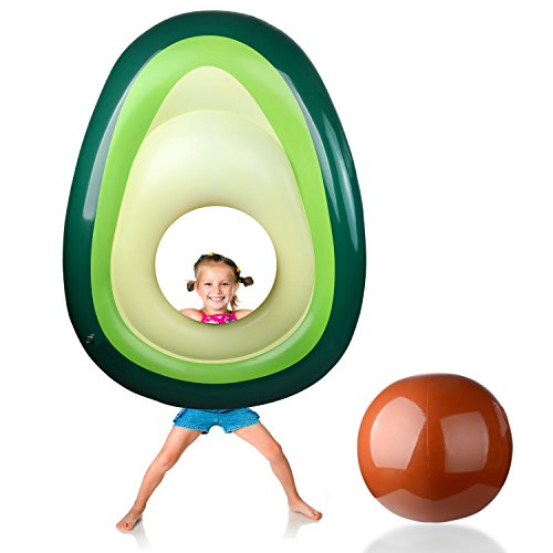 Aitey Pool Float, Avocado Huge Inflatable Swimming Pool Lounger Large Outdoor Portable Pool Float Hammock, Beach Toy for Adults & Children