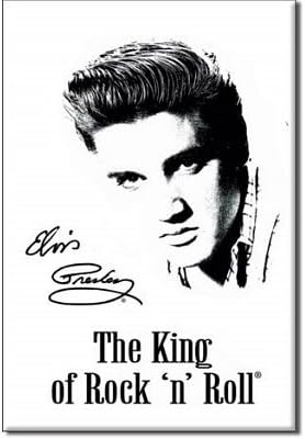 (2x3) Elvis Presley The King of Rock And Roll Retro Vintage Locker Refrigerator Magnet