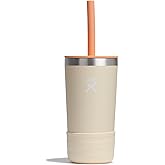 Hydro Flask Kids 12 Oz Tumbler with Lid and Straw for School - Insulated Stainless Steel in Coconut Cream