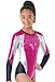 Balera Gymnastics Leotard Long Sleeve Metallic with Rhinestone Accents