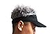 Flair Hair Sun Visor Cap with Fake Hair Wig Novelty Baseball Cap Black Grey