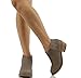 Soda Women's Zoie Faux Leather Round Toe Elastic Panel Ankle Boot Low Heel