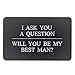 Ardour Van Vanfeis Stainless Steel Funny Junior Best Man Proposal Gifts Cards, The Black Man Card Wedding Invitations with Envelopes, Rustic Bridal Party Favors Invites Card - Will You Be My Best Man