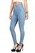 Vibrant Junior's High Waist Skinny Jeans (Light Blue, 11)
