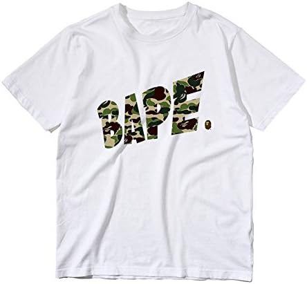 ROBERT SCHOOL Mens Bape T Shirt Short Sleeve Crew Neck