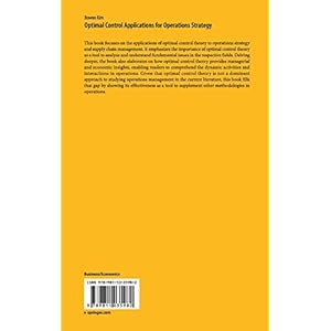 Optimal Control Applications for Operations Strategy