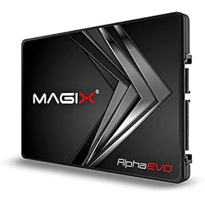 Magix SSD Alpha EVO, SATA III 2,5 Inch 6 Gbps, Lees-/schrijfsnelheid tot 550/520 MB/s, 3D NAND, intern (480 GB)