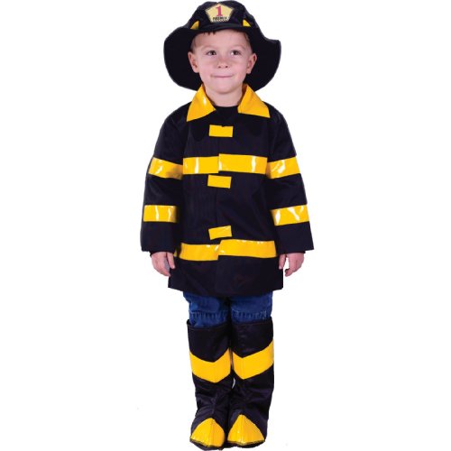Fun World Costumes Baby Boy's Toddler Fire Chief Costume, Black, Large
