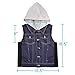 ZooVaa Weighted Sensory Vest for Kids, Denim Hoodie Childrens Compression Vest w/Removable Weights for Boys, Girls with Mood Disorder, ADHD, Anxiety, Autism, for Calm Comfort (Denim, Medium)