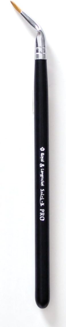 Royal & Langnickel Silk Pro Applying Liner to Eye Corners Bent Eyeliner Brush, Black
