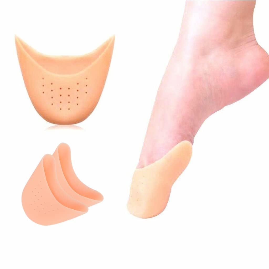 Photo 1 of 2 Pcs Soft Silicone Gel Pointe Ballet Dance Shoe Toe Pads Toe Protector with Breathable Hole Instant Cooling and Soothing Relief Gel Blister Pads Foot Health