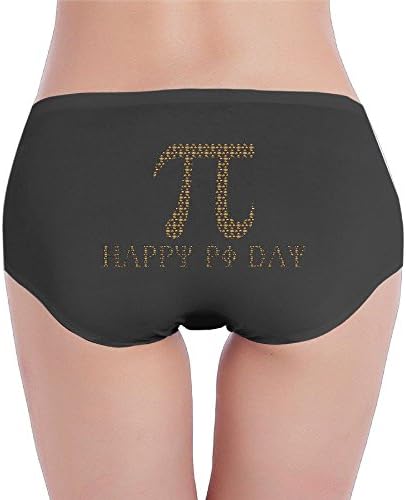 Lasong Happy Pi Day Women's Low-waisted Panties XL Black