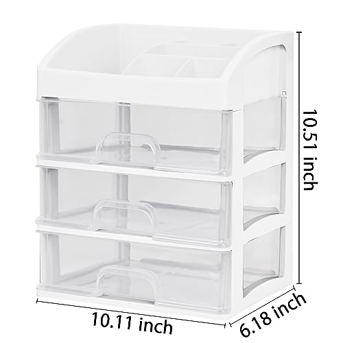KAYYUKI WH 4-LAYER DESKTOP DRAWER ORGANIZER – PEN HOLDER AND OFFICE SUPPLIES DESK ORGANIZER WITH SLIDING DRAWER, IDEAL FOR OFFICE AND HOME WORKSPACES.
