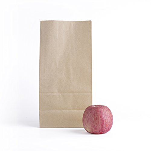 Halulu Paper Lunch Bags (5x3x9.4", brown) - Thumbnail 3