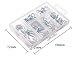 COOLOGIN 70 Pack Ceiling Hooks Assortment Kit, 6 Sizes Vinyl Coated Screw Hooks for Hanging Plants,Mug,Wind Chimes,Kitchen Utensils, Jewelry- for Indoor and Outdoor Use - White