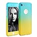 iPhone 7 Plus 5.5 Inch Full Body Hard Case-Auroralove 360 Degree Full Protective Slim Sleek Front Back Case for iPhone 7 Plus 5.5 Inch with Tempered Glass Screen Protector(Blue+Yellow)