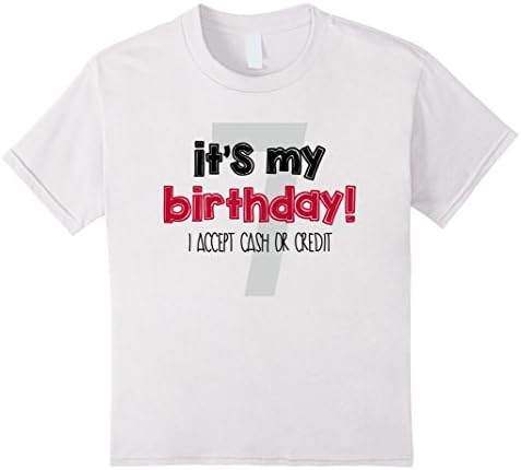 unisex-child Kids 7th Birthday Party Funny Shirt 10 White