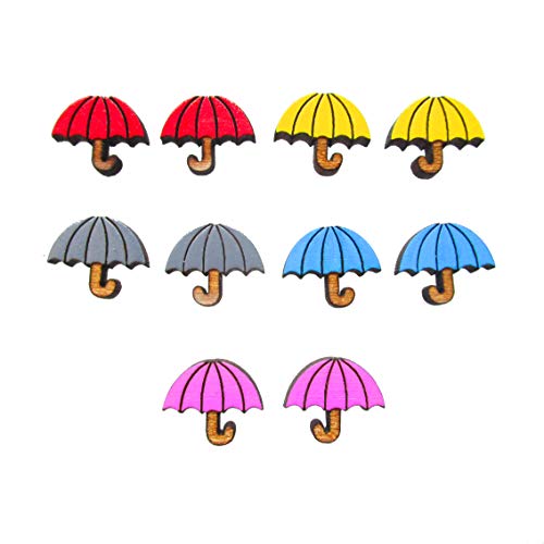 Cute Little Umbrella Stud Earrings, Rainy Day Parasol Weather Earrings, Choose Color, Hypoallergenic