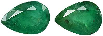 2.34 cts Natural Green Emerald 6x4x2.8 mm 7 Pieces Faceted Cut Pear Shape Gemstone - EMGRN-1753