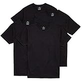 Stafford Performance Set of 2 Premium Fashion Crew Neck Black Shirts 100% Cotton (Large)