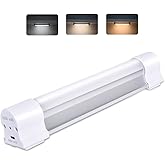LETOUR Cabinet Light LED Tube Magnetic Light 4000Lumens 5200mAh 3 Colour Stepless Brightness Dimming Camping Lantern USB Rechargeable Portable Lights with 2 Magnets Endurance for 60 Hours