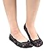 Lace Socks No Show for Women,Ultra Low Liner with Gel Tab 4 Pack by Habiter