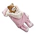 Baby Swaddle Blanket Sleep Sack - GreForest Thick Fleece Swaddling Blankets Seperated Legs Soft Warm For Bath, Air-conditioned, Autumn, Winter with Velcro, Cute Bear Ear Hood (Pink Heart, 0-3 Months)