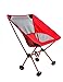 WildHorn Outfitters Terralite Portable Camp / Beach Chair (Supports 350 lbs) with TerraGrip Feet - Red