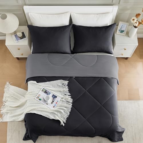 HOMFINE Cooling Blanket for People – Double-Sided Summer Blanket for Sofa Bed Summer Q-MAX>0.4 Soft Cooling Blanket, Cooling Blanket, Anti Static, Black, 130 x 180 cm