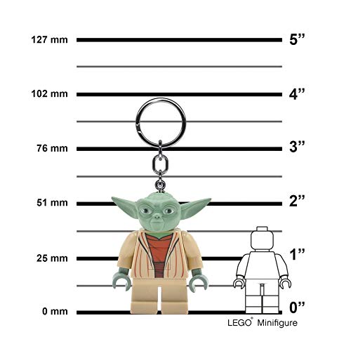 IQ Lego Star Wars Yoda LED Keychain Light 2.25 Inch Tall Figure