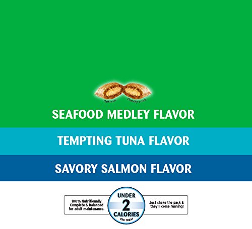 TEMPTATIONS Classic Treats for Cats Seafood Lovers 3 Ounces (6-Pouch Variety Pack); With Our Mouthwatering Menu We Have a Flavor For Every Feline