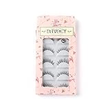 Davocy Multipack Demi Wispies Fake Eyelashes Handmade Natural Cross False lashes Volume and Reusable(1 Pack 5 Pairs)