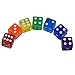 WEQEER 70-Count 6-Sided 16mm 7 Colors Dice in Bag