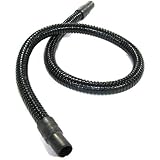 Love-Less Ash Co. Metal Flex 5' Hose for Cheetah and Cougar Ash Vacuums, 5 ft, Black
