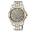 Seiko Men's Two-Tone Charcoal Dial Solar Calendar Watch